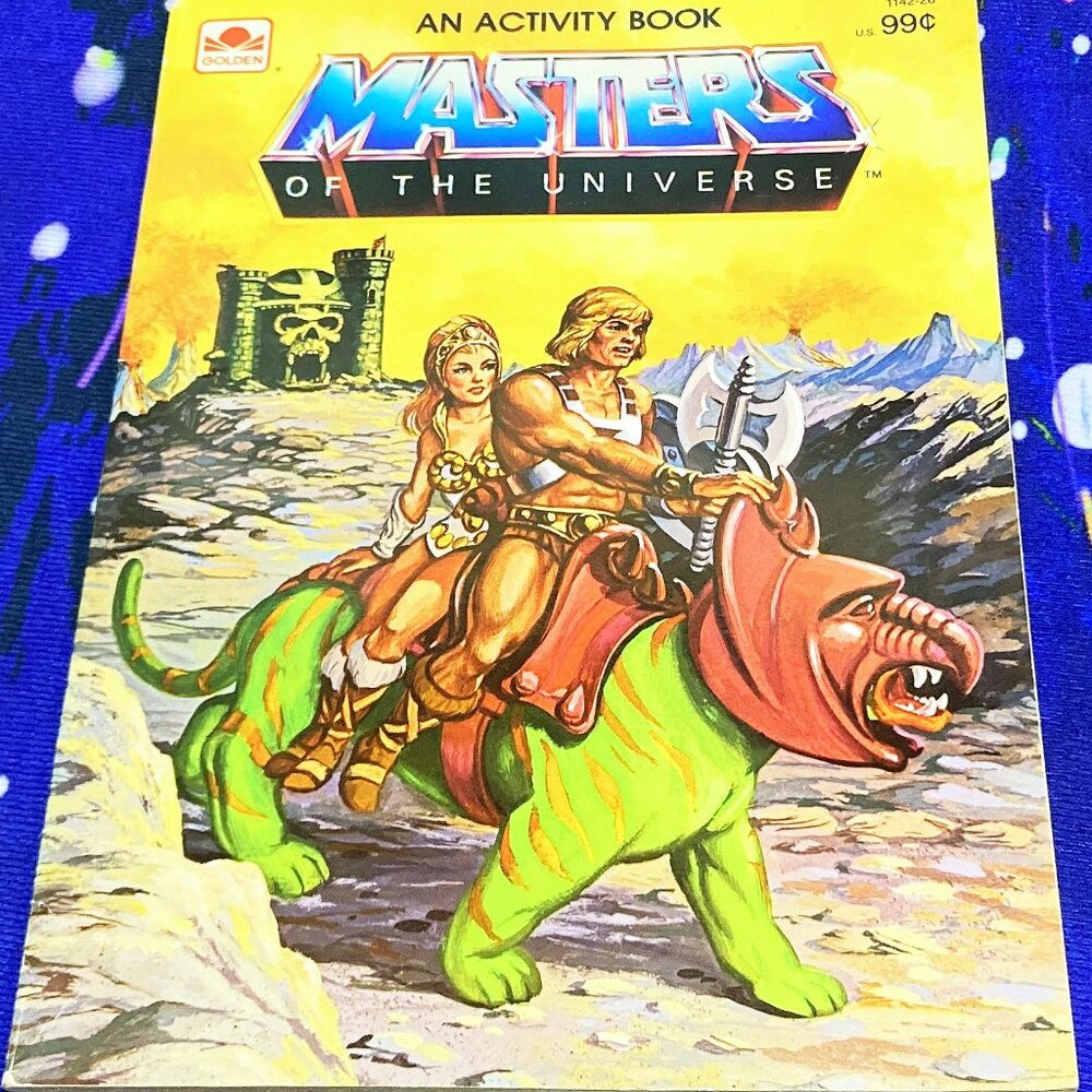 VINTAGE * 1983* MASTERS OF THE UNIVERSE ACTIVITY BOOK * MATTEL x HE-MAN x GOLDEN
